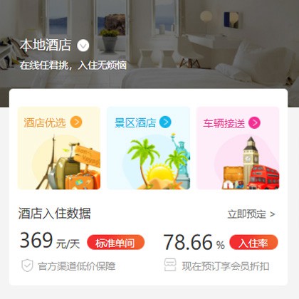 渝中同城酒店优选小程序商城制作